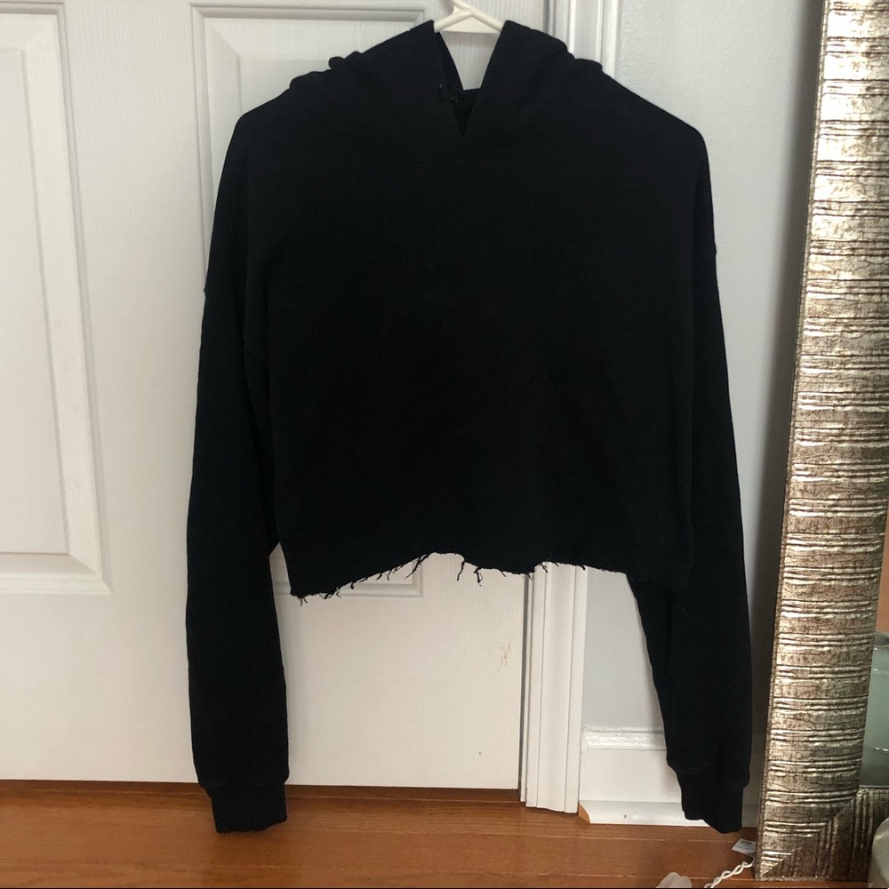 Urban Outfitters black cropped hoodie